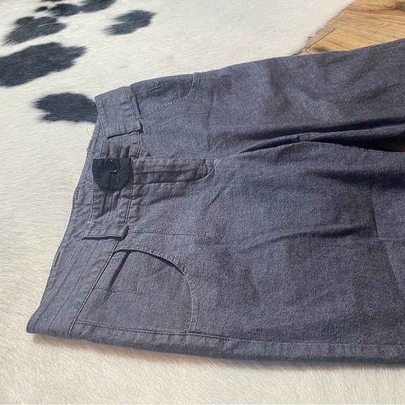 Anthropologie Sitwell grey wide-leg cut cropped mid rise pants - Picture 7 of 12